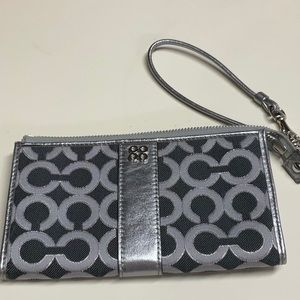 Coach wallet.  Silver , grey and black.  Super clean